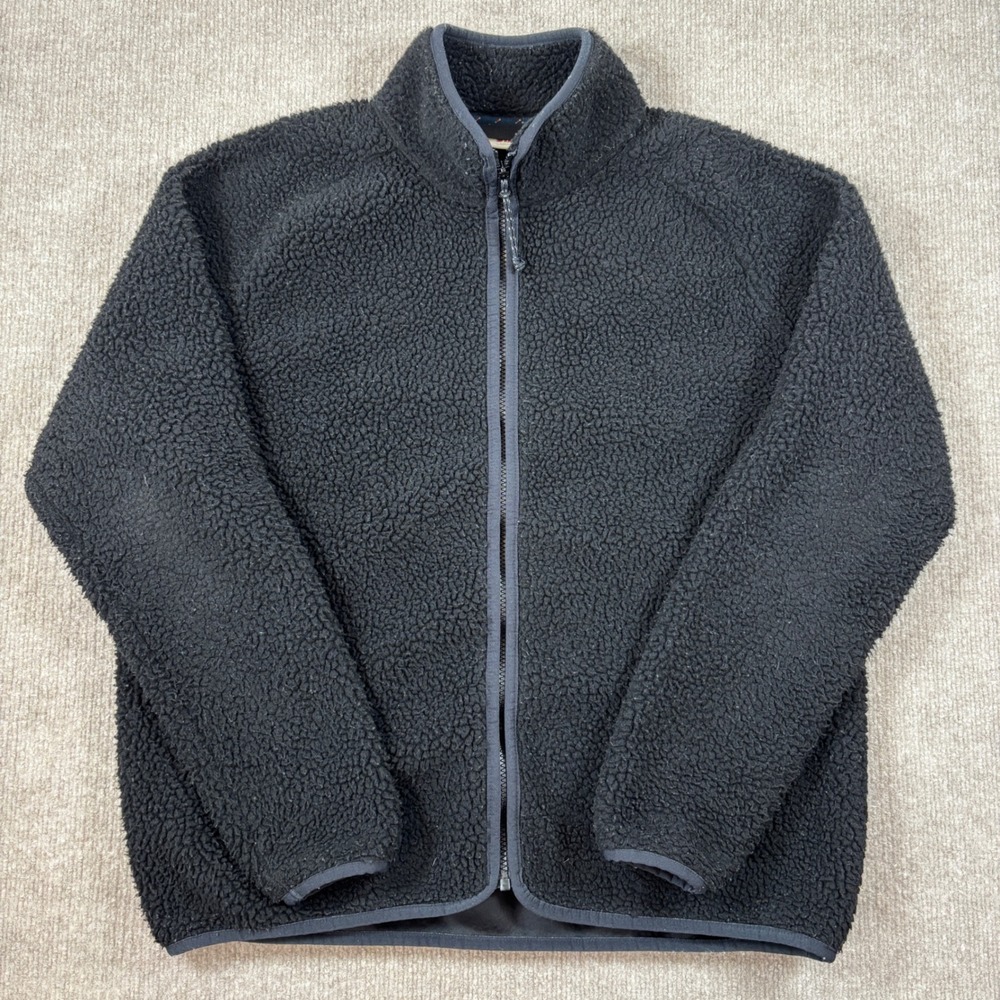 Fjallraven Black Vardag Pile‎ Full Zip Fleece Women's Size Large EUC